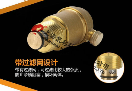 AVAX暖气自动排气阀带过滤网设计